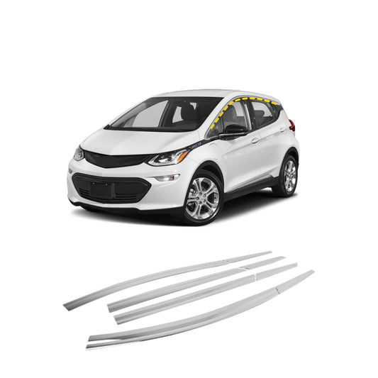 Rain Guards for Chevrolet Bolt EV 2017-2022 (8PCs) Chrome Finish Tape-On Style