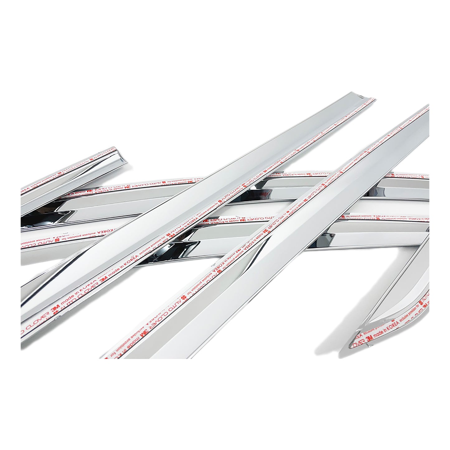 Rain Guards for Toyota Sienna 2021-2023 (6PCs) Chrome Finish Tape-On Style