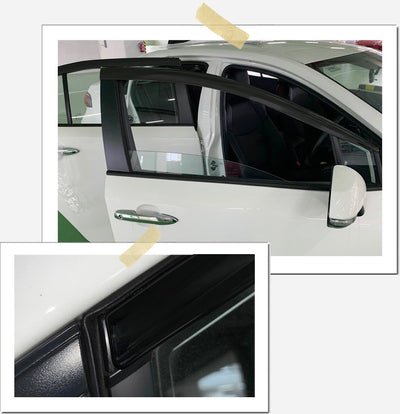 Rain Guards for Toyota Corolla Sedan 2020-2023 (4PCs) Smoke Tinted Tape-On Style