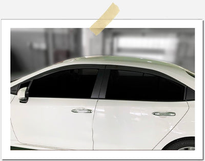 Rain Guards for Toyota Corolla Sedan 2020-2023 (4PCs) Smoke Tinted Tape-On Style