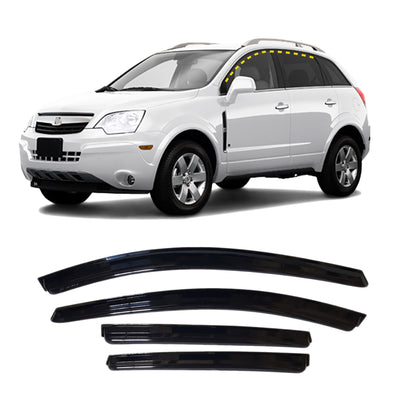 Rain Guards for Saturn Vue 2008-2010 (4PCs) Smoke Tinted Tape-On Style