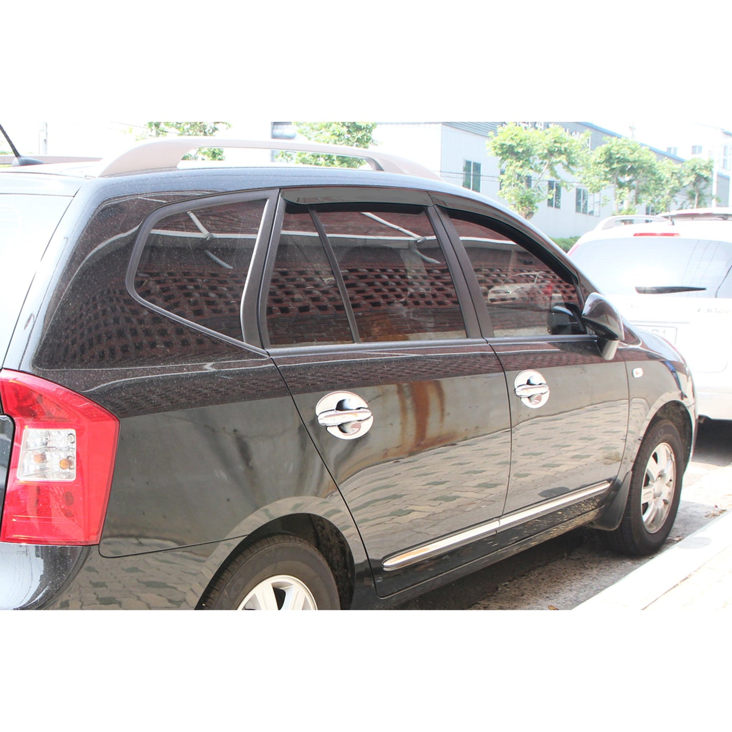 A0960 - Rain Guards for Kia Rondo 2007-2012 (4PCs) Smoke Tinted Tape-On Style - northernprimesupply