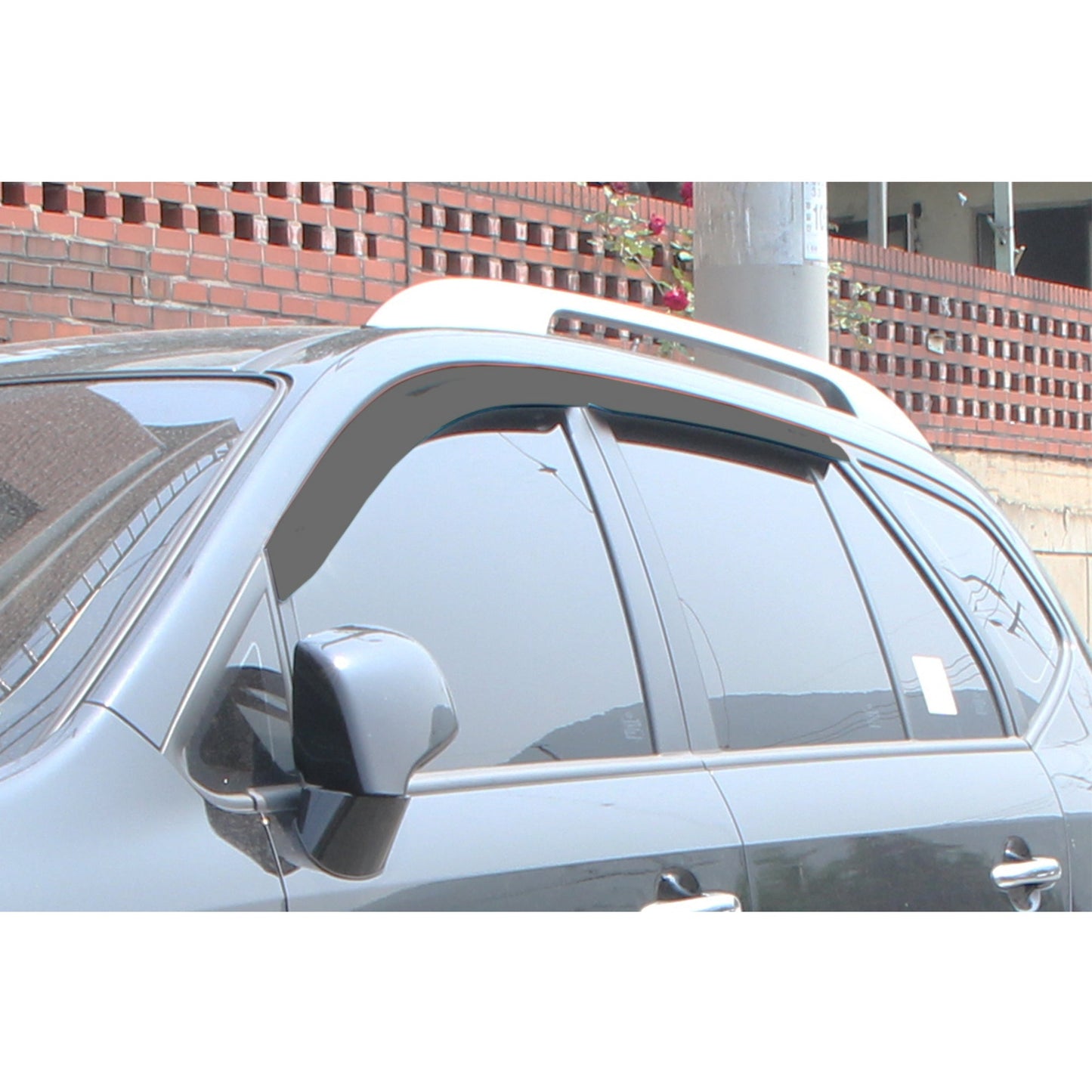 A0960 - Rain Guards for Kia Rondo 2007-2012 (4PCs) Smoke Tinted Tape-On Style - northernprimesupply