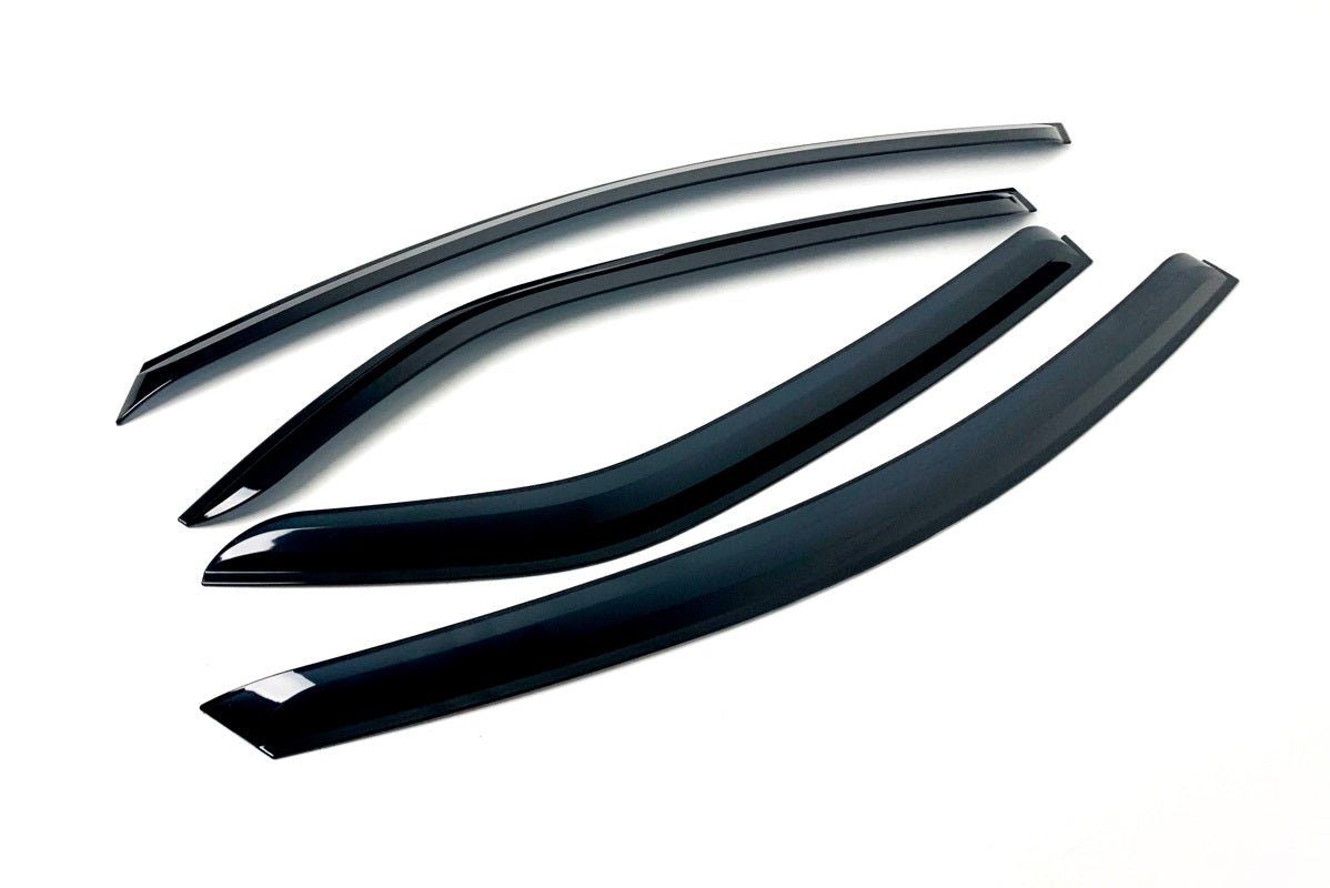 A1060 - Rain Guards for Kia Forte Sedan 2010-2013 (4PCs) Smoke Tinted Tape-On Style - northernprimesupply