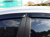 A1170 - Rain Guards for Hyundai Sonata 2011-2014 (4PCs) Smoke Tinted Tape-On Style - northernprimesupply