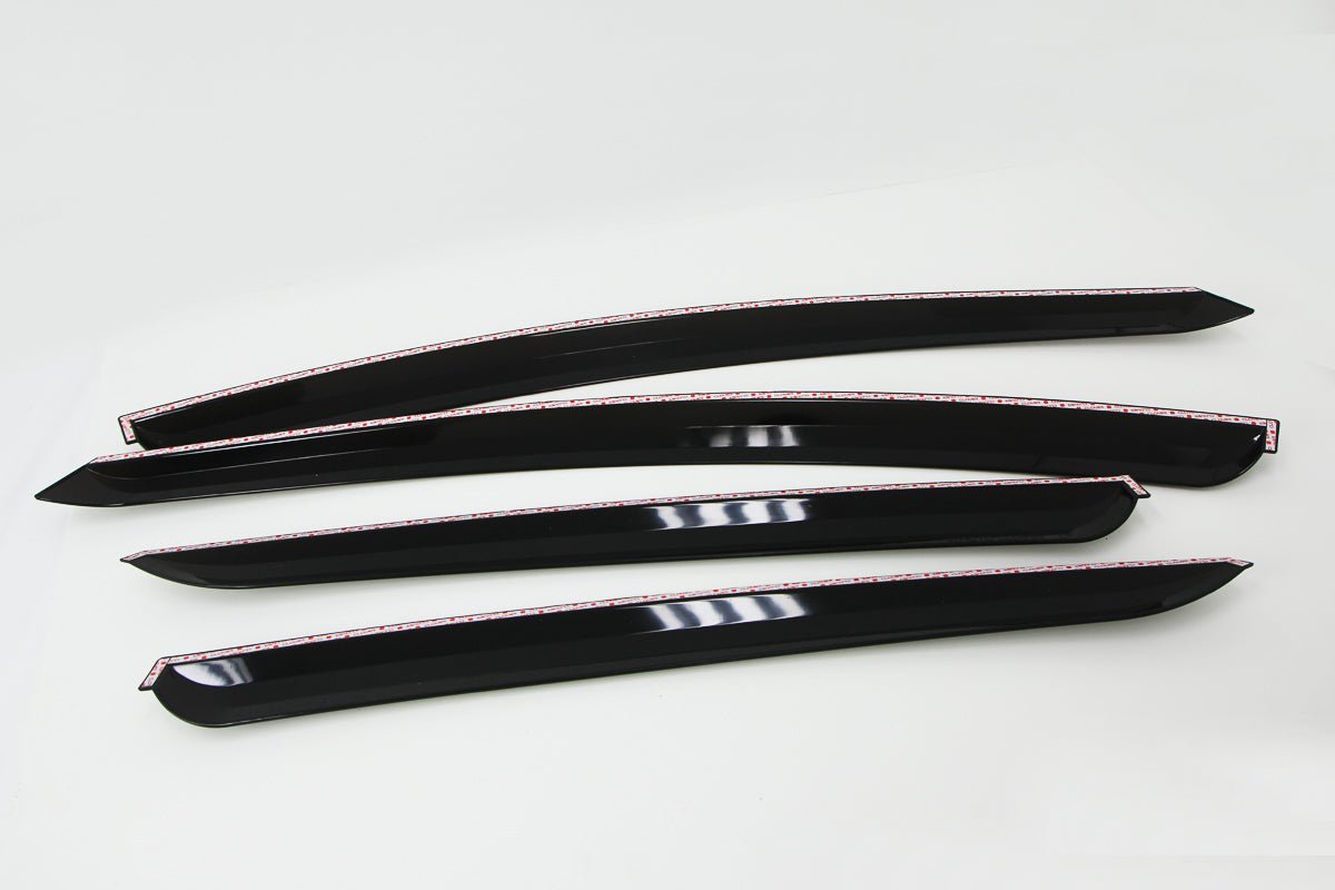 A1170 - Rain Guards for Hyundai Sonata 2011-2014 (4PCs) Smoke Tinted Tape-On Style - northernprimesupply