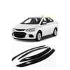 A1350 - Autoclover Rain Guards for Chevrolet Sonic 2012-2020 (4PCs) Smoke Tinted Tape-On Style - northernprimesupply