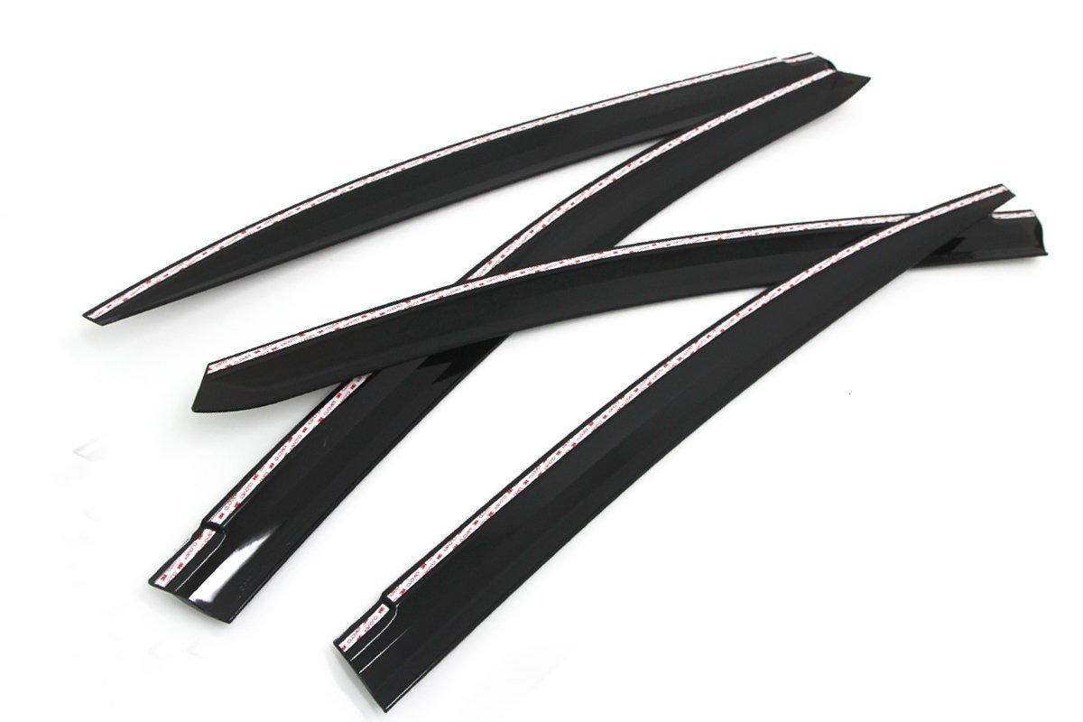 A1550 - Autoclover Rain Guards for Honda Civic Sedan 2012-2015 (4PCs) Smoke Tinted Tape-On Style - northernprimesupply