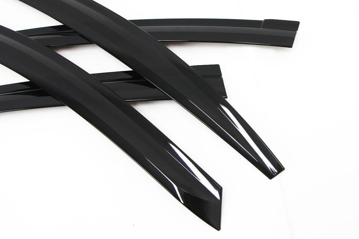 A1550 - Autoclover Rain Guards for Honda Civic Sedan 2012-2015 (4PCs) Smoke Tinted Tape-On Style - northernprimesupply