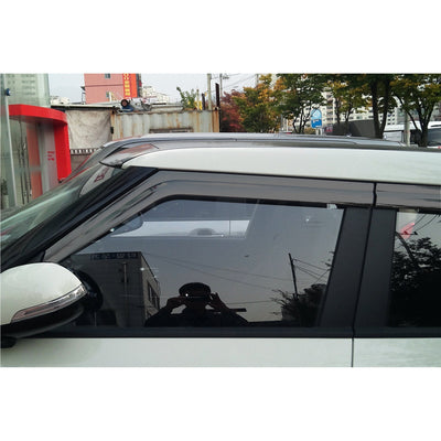 A1740 - Autoclover Rain Guards for Kia Soul 2014-2019 (4PCs) Smoke Tinted Tape-On Style - northernprimesupply