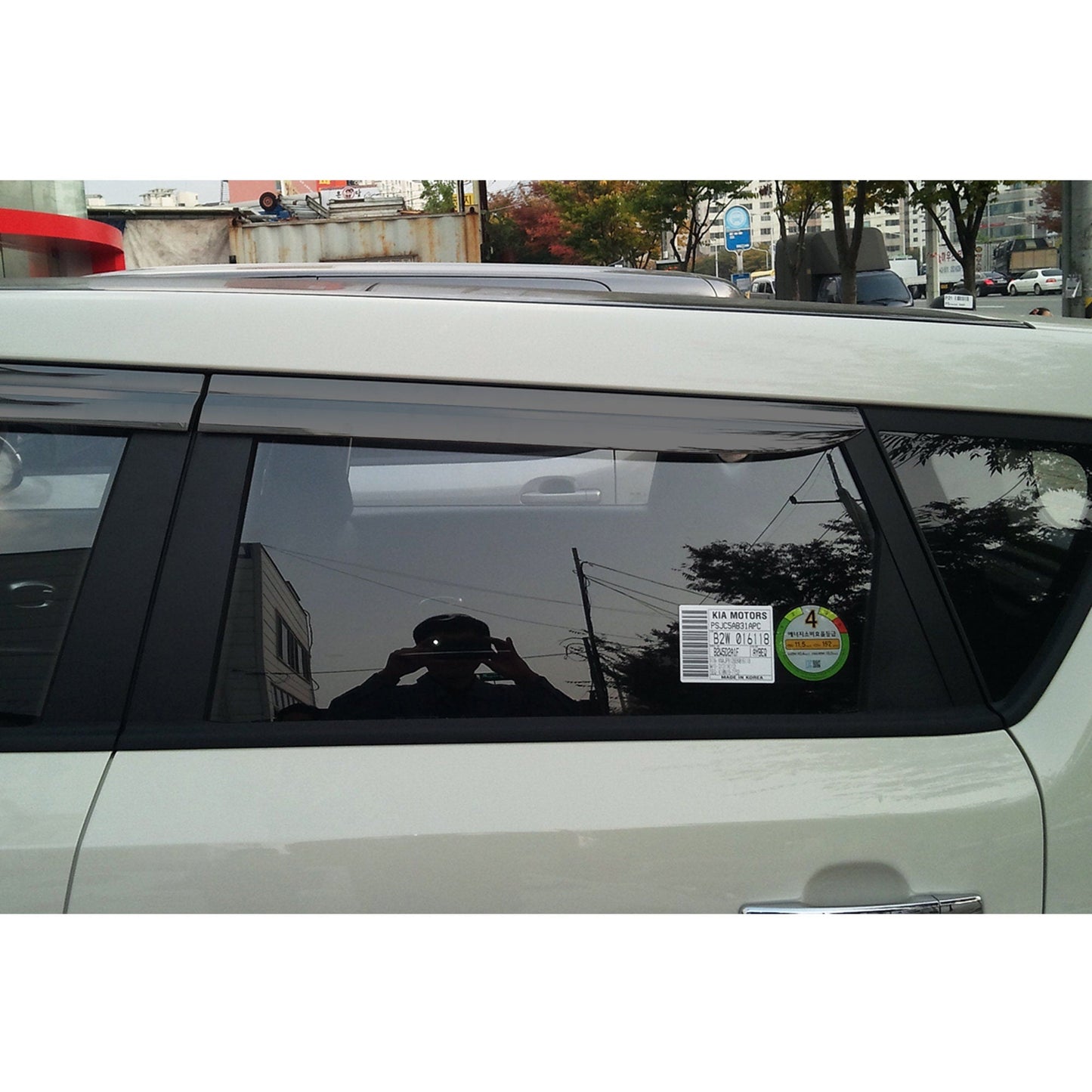 A1740 - Autoclover Rain Guards for Kia Soul 2014-2019 (4PCs) Smoke Tinted Tape-On Style - northernprimesupply