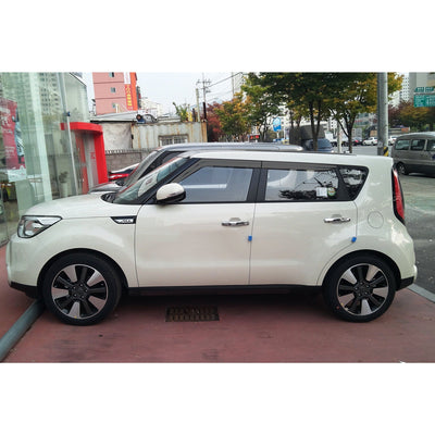 A1740 - Autoclover Rain Guards for Kia Soul 2014-2019 (4PCs) Smoke Tinted Tape-On Style - northernprimesupply