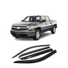 A1870 - Autoclover Rain Guards for Chevrolet Silverado 1500 Crew Cab 2007-2013 (4PCs) Smoke Tinted Tape-On Style - northernprimesupply