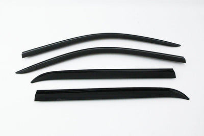 A1873 - Autoclover Rain Guards for GMC Sierra 1500 Crew Cab 2007-2013 (4PCs) Smoke Tinted Tape-On Style - northernprimesupply