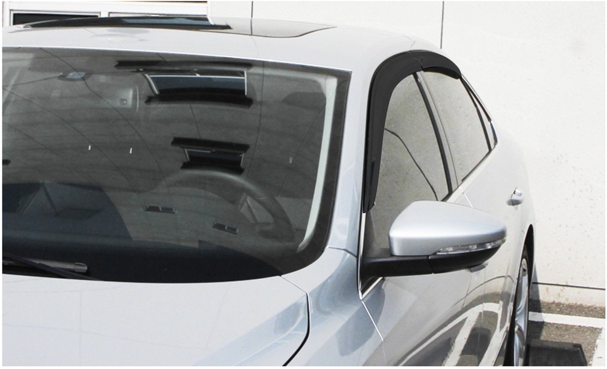 A1890 - Rain Guards for Volkswagen Passat 2012-2019 (4PCs) Smoke Tinted Tape-On Style - northernprimesupply