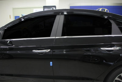 A1960 - Autoclover Rain Guards for Hyundai Sonata 2015-2019 (6PCs) Smoke Tinted Tape-On Style - northernprimesupply