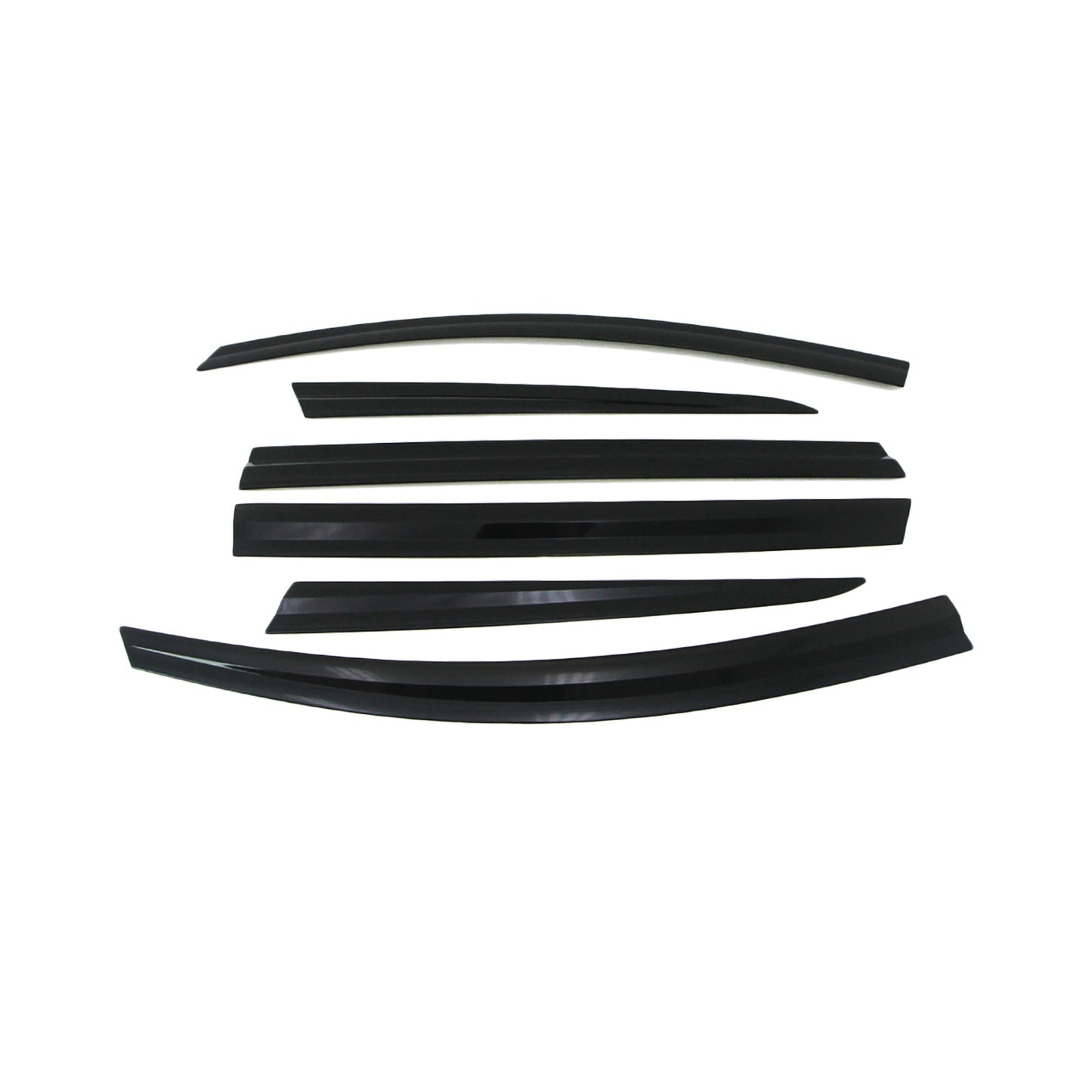 A1990 - Rain Guards for Toyota Innova 2005-2014 (6PCs) Smoke Tinted Tape-On Style - northernprimesupply