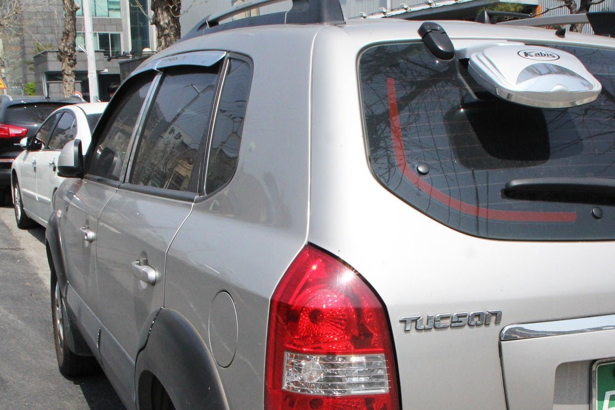 A4240 - Rain Guards for Hyundai Tucson 2005-2009 (4PCs) Chrome Finish Tape-On Style - northernprimesupply