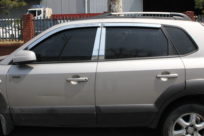 A4240 - Rain Guards for Hyundai Tucson 2005-2009 (4PCs) Chrome Finish Tape-On Style - northernprimesupply
