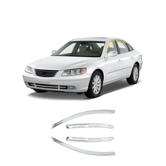 A4390 - Rain Guards for Hyundai Azera 2006-2011 (4PCs) Chrome Finish Tape-On Style - northernprimesupply