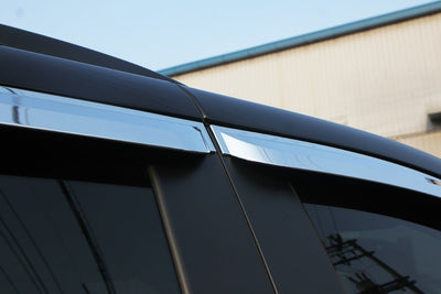 A4400 - Rain Guards for Kia Sedona 2006-2014 (4PCs) Chrome Finish Tape-On Style - northernprimesupply