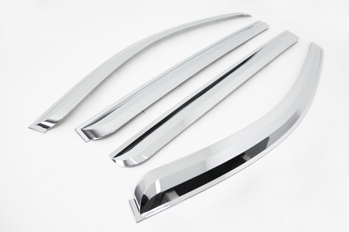 A4401 - Rain Guards for Hyundai Entourage 2006-2010 (4PCs) Chrome Finish Tape-On Style - northernprimesupply