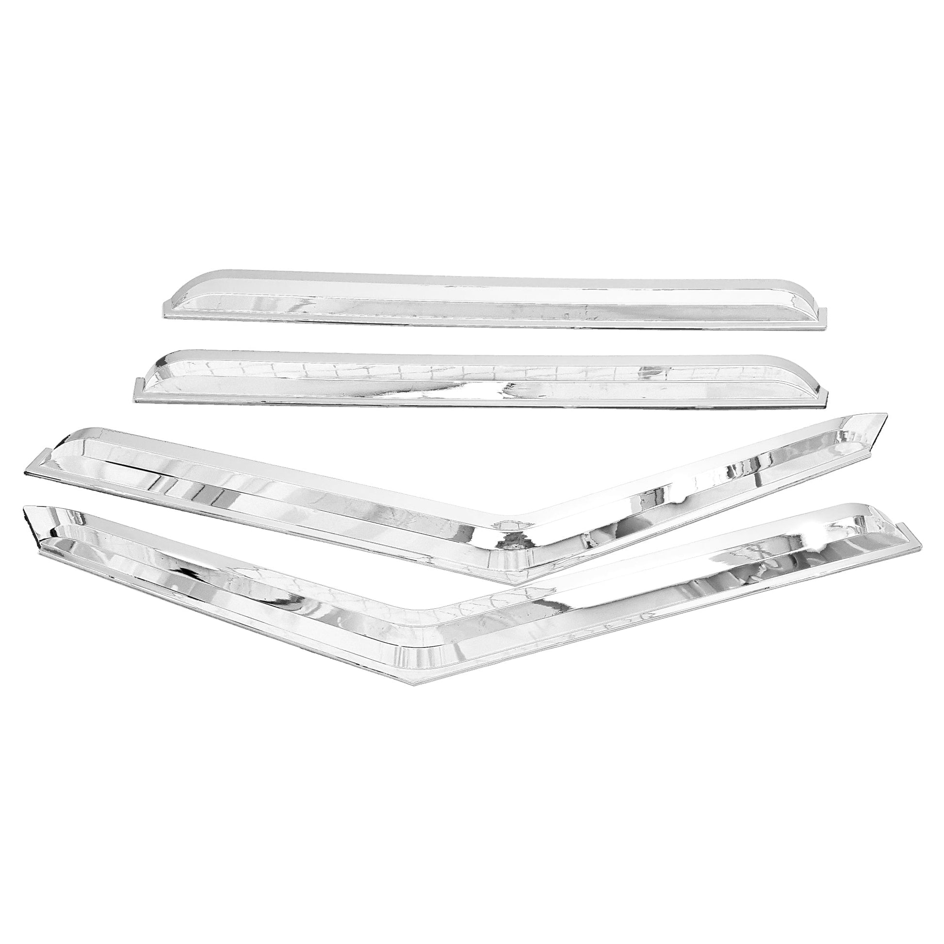 A4640 - Rain Guards for Kia Soul 2010-2013 (4PCs) Chrome Finish Tape-On Style - northernprimesupply