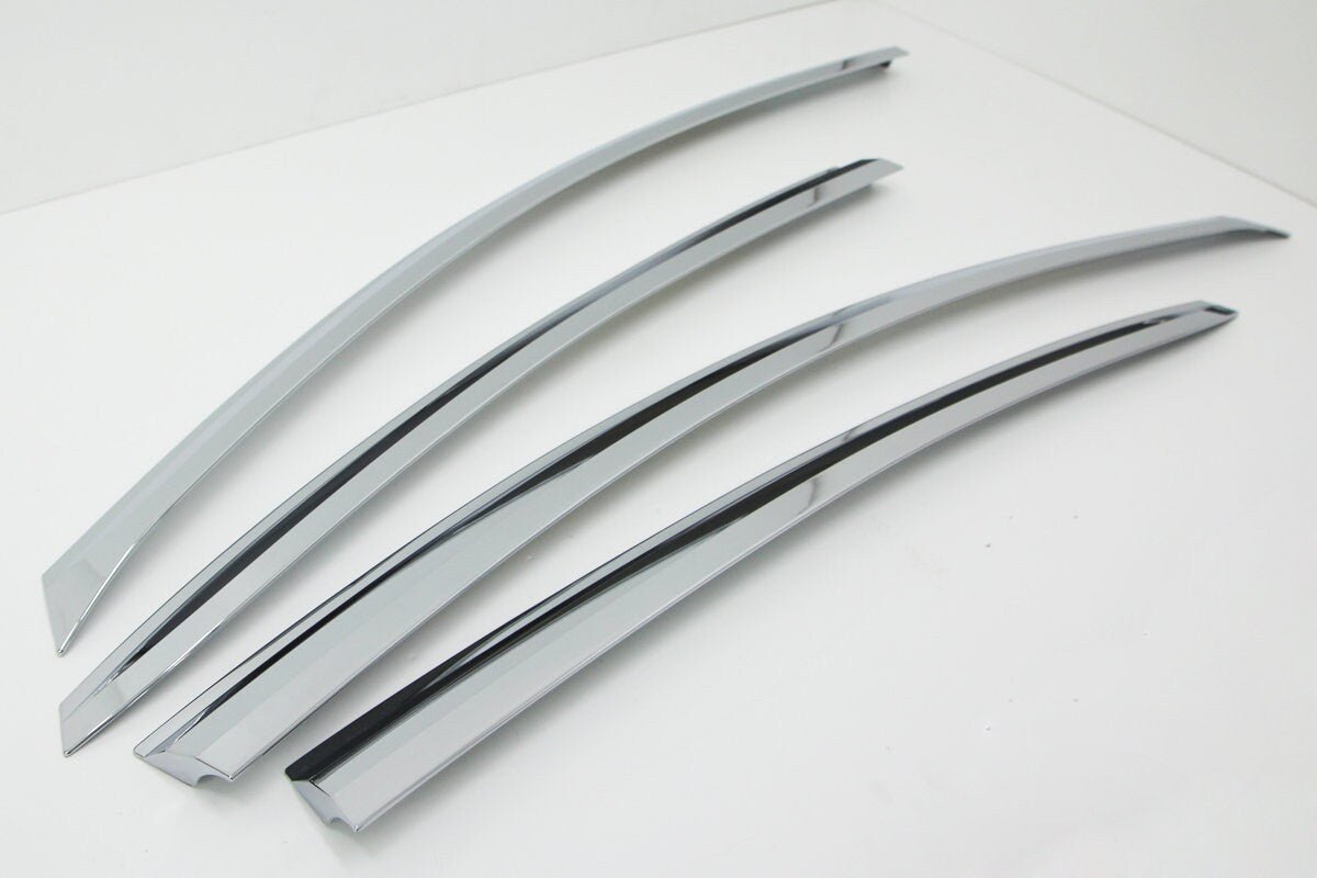 A4820 - Autoclover Rain Guards for Hyundai Accent Sedan 2012-2017 (4PCs) Chrome Finish Tape-On Style - northernprimesupply