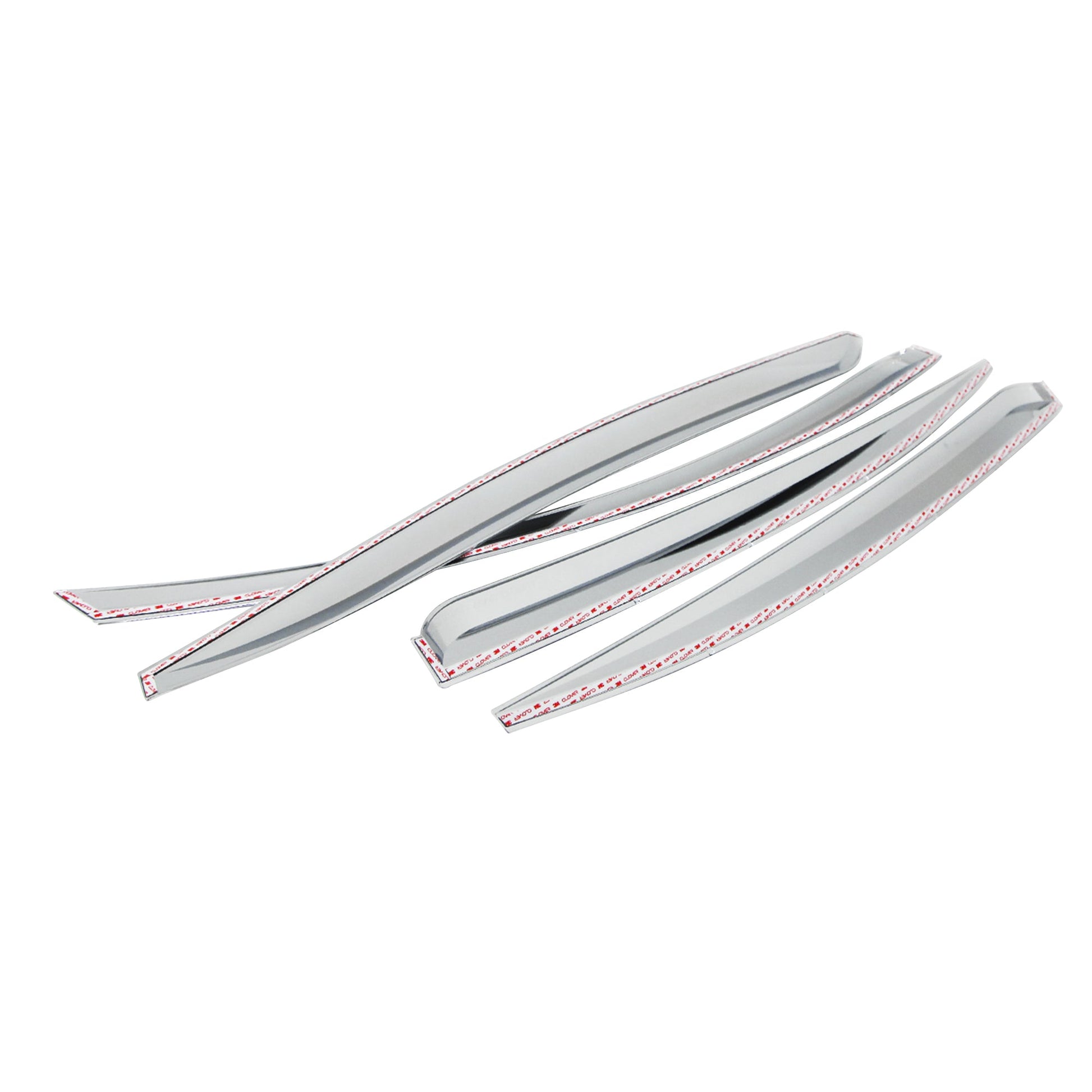 A4970 - Rain Guards for Kia Rio 5-Door Hatchback 2012-2017 (4PCs) Chrome Finish Tape-On Style - northernprimesupply