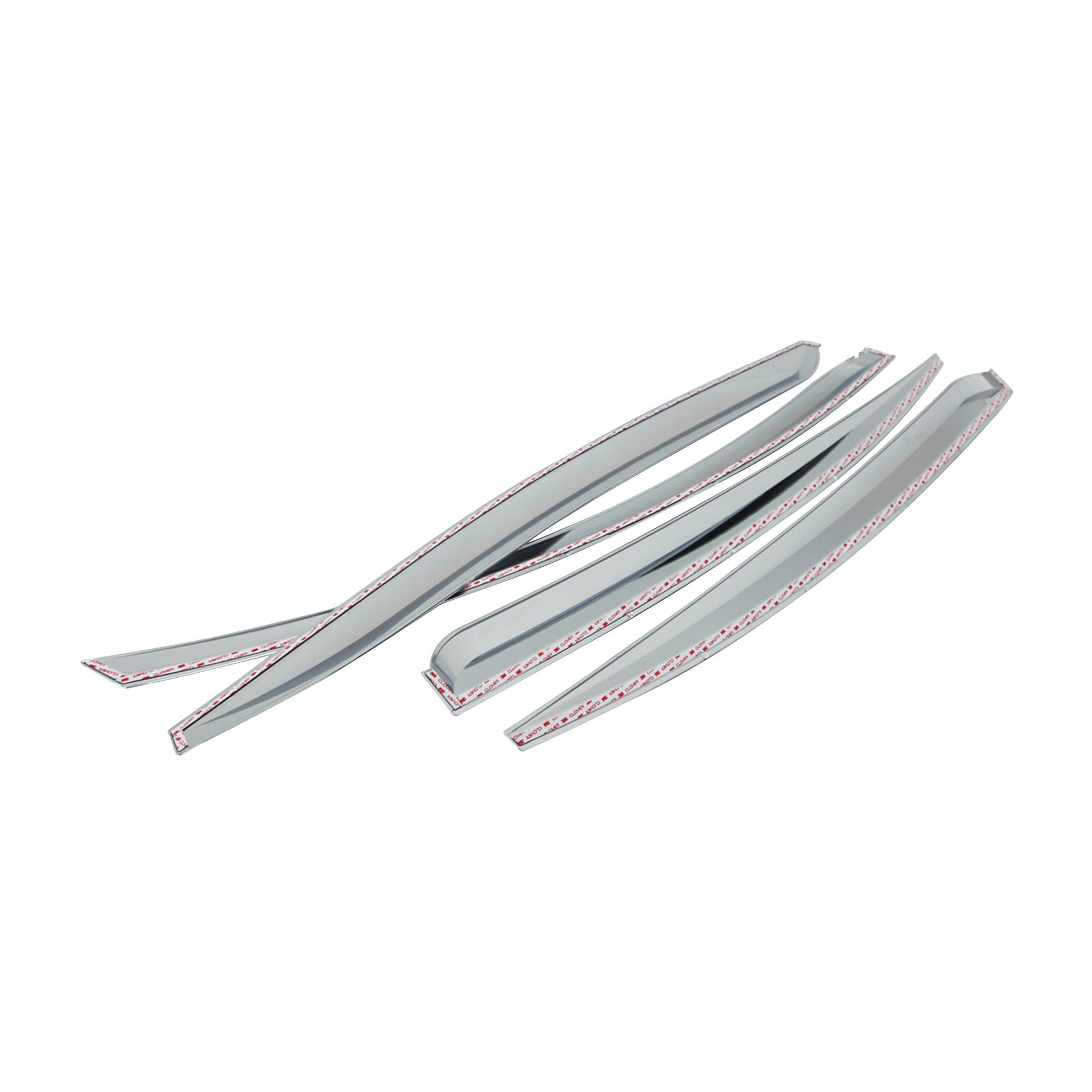 A4980 - Rain Guards for Kia Rio Sedan 2012-2017 (4PCs) Chrome Finish Tape-On Style - northernprimesupply