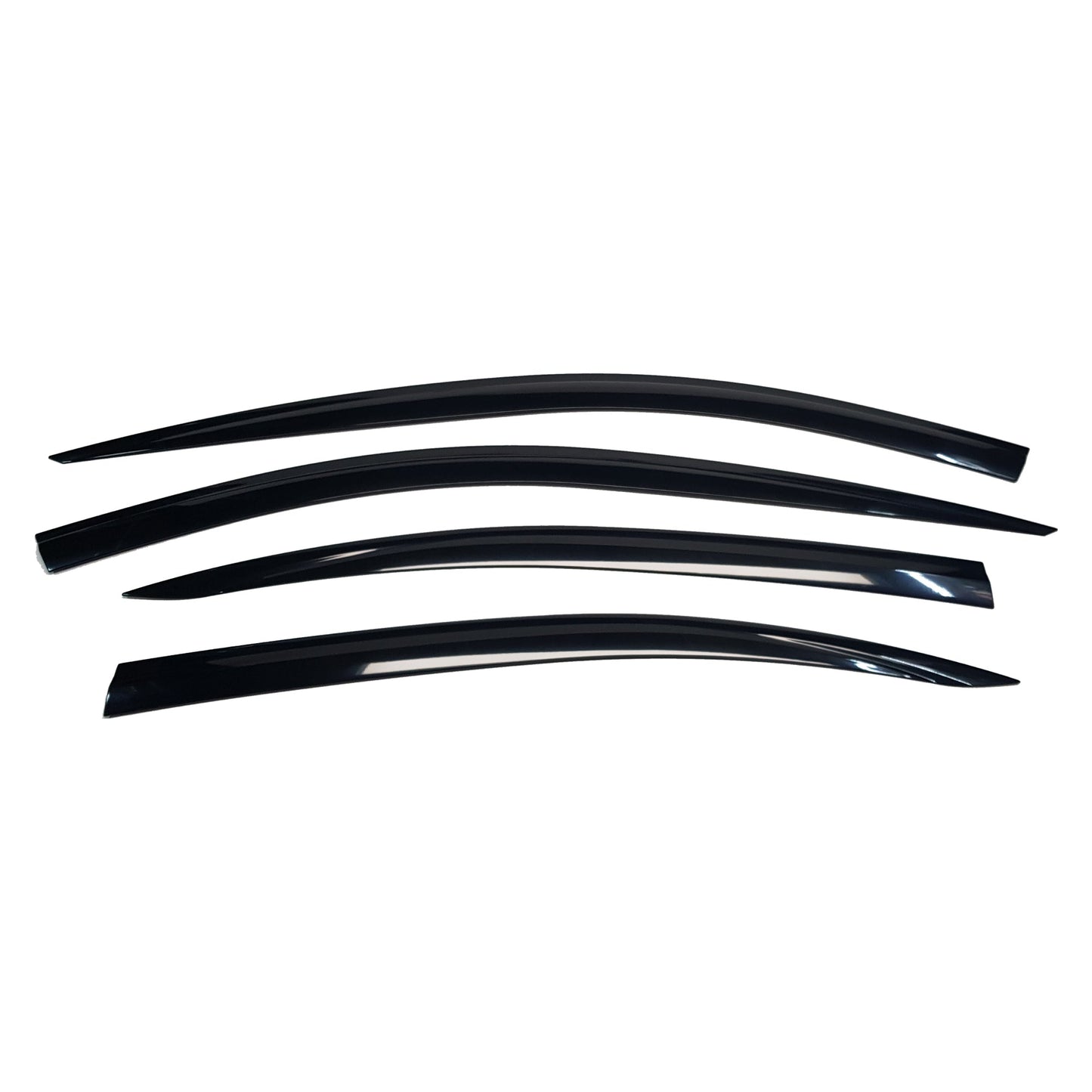 B0690 - Rain Guards for Genesis G70 2018-2022 (4PCs) Black Tape-On Style - northernprimesupply