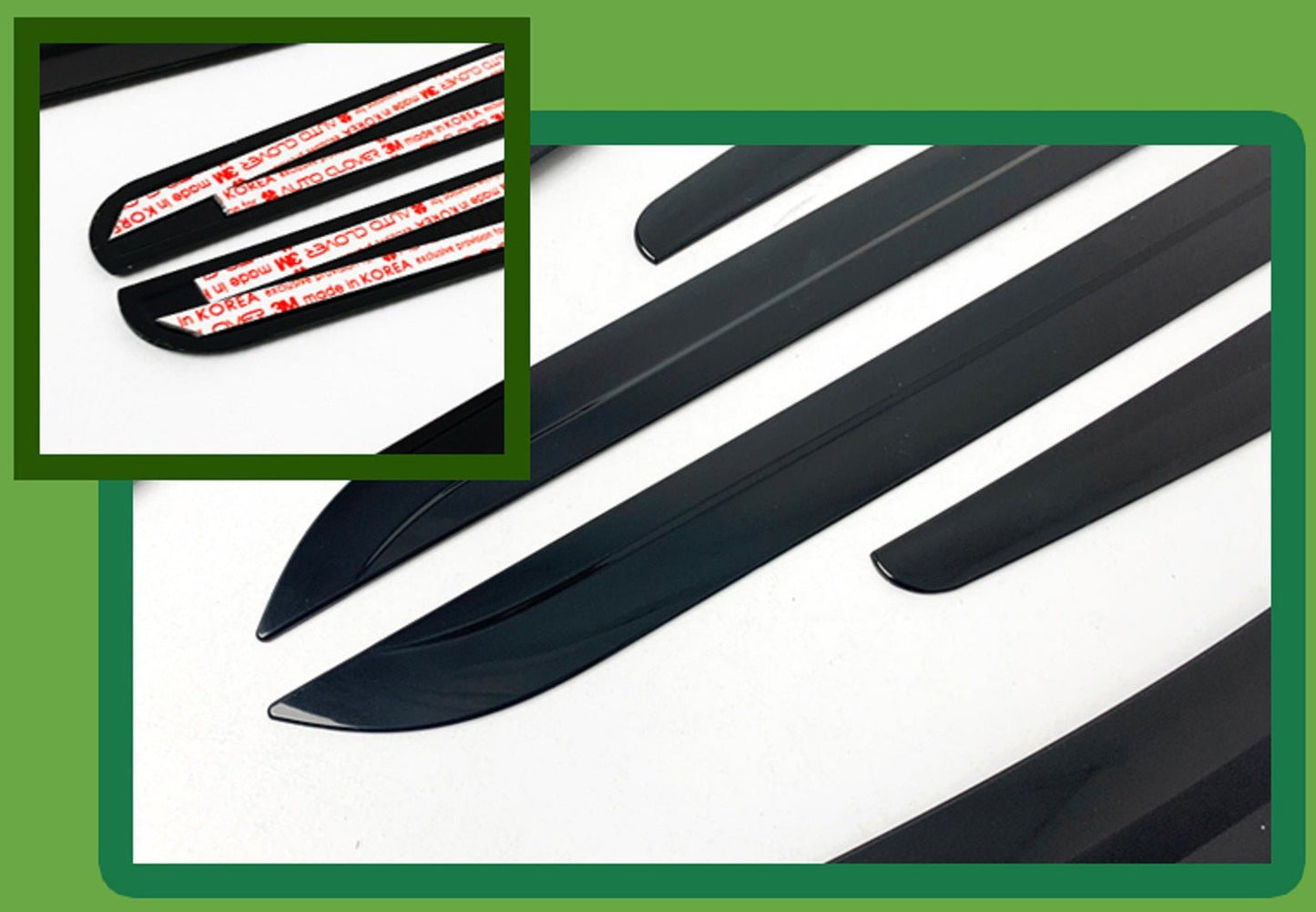 B0880 - Rain Guards for Toyota Sienna 2011-2020 (8PCs) Black Tape-On Style - northernprimesupply