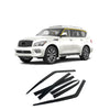 B0892 - Rain Guards for Infinity QX80 2014-2020 (6PCs) Smoke Tinted Tape-On Style - northernprimesupply