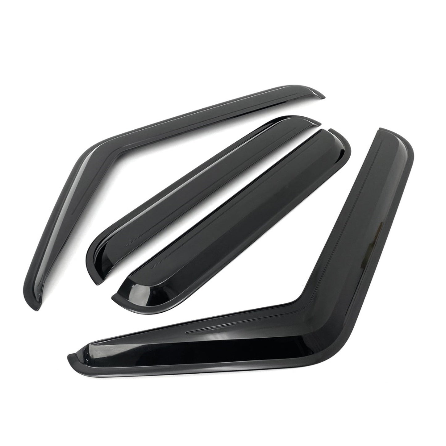 B0940 - Rain Guards for Jeep Wrangler Unlimited 2018-2022 (4PCs) Black Tape-On Style - northernprimesupply