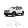 B1870 - Autoclover B-Pillar Post Trim for Jeep Renegade 2015-2022 (4PCs) Chrome Finish Tape-On Style - northernprimesupply