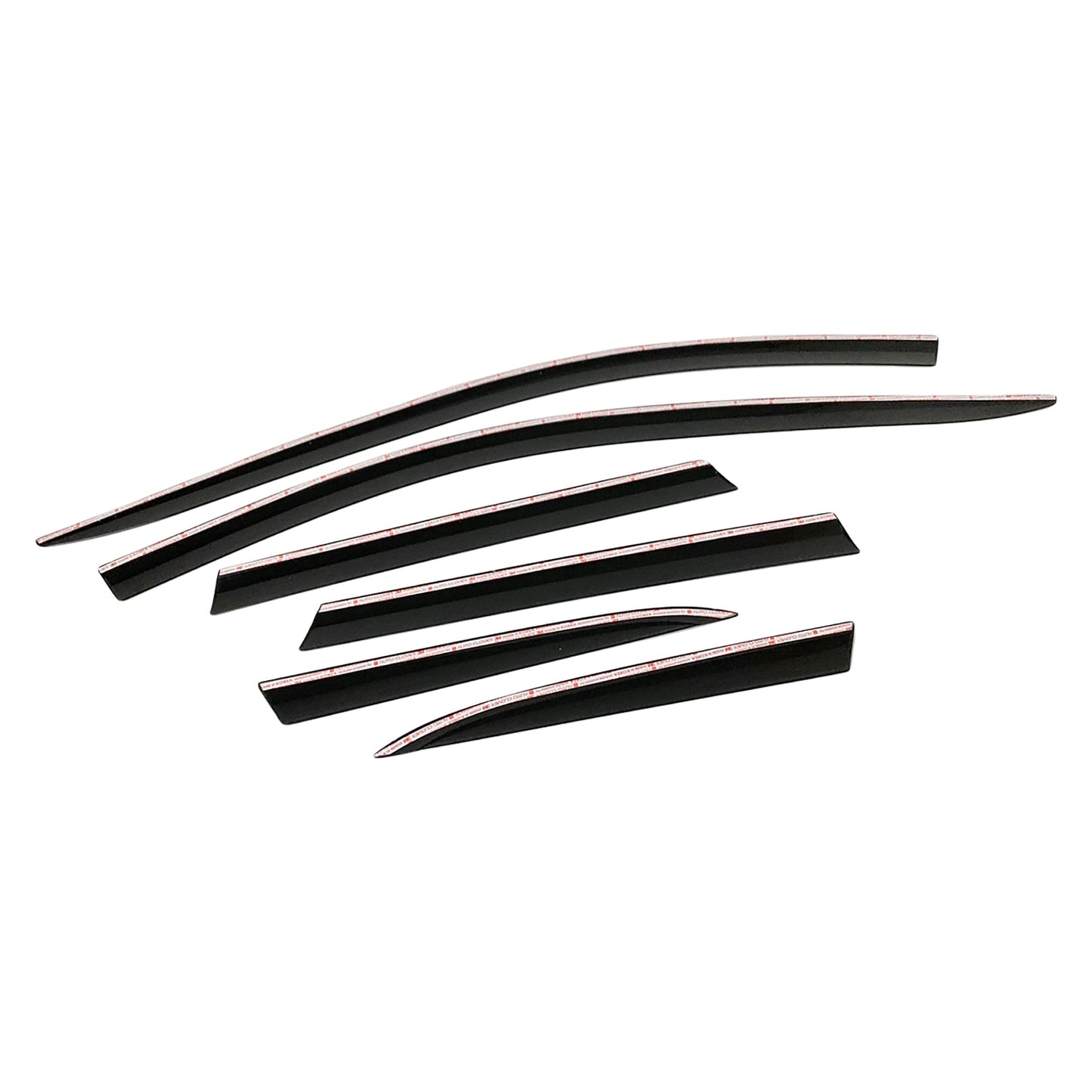 B2840 - Rain Guards for Volvo XC60 2018-2023 (6PCs) Black Tape-On Style - northernprimesupply