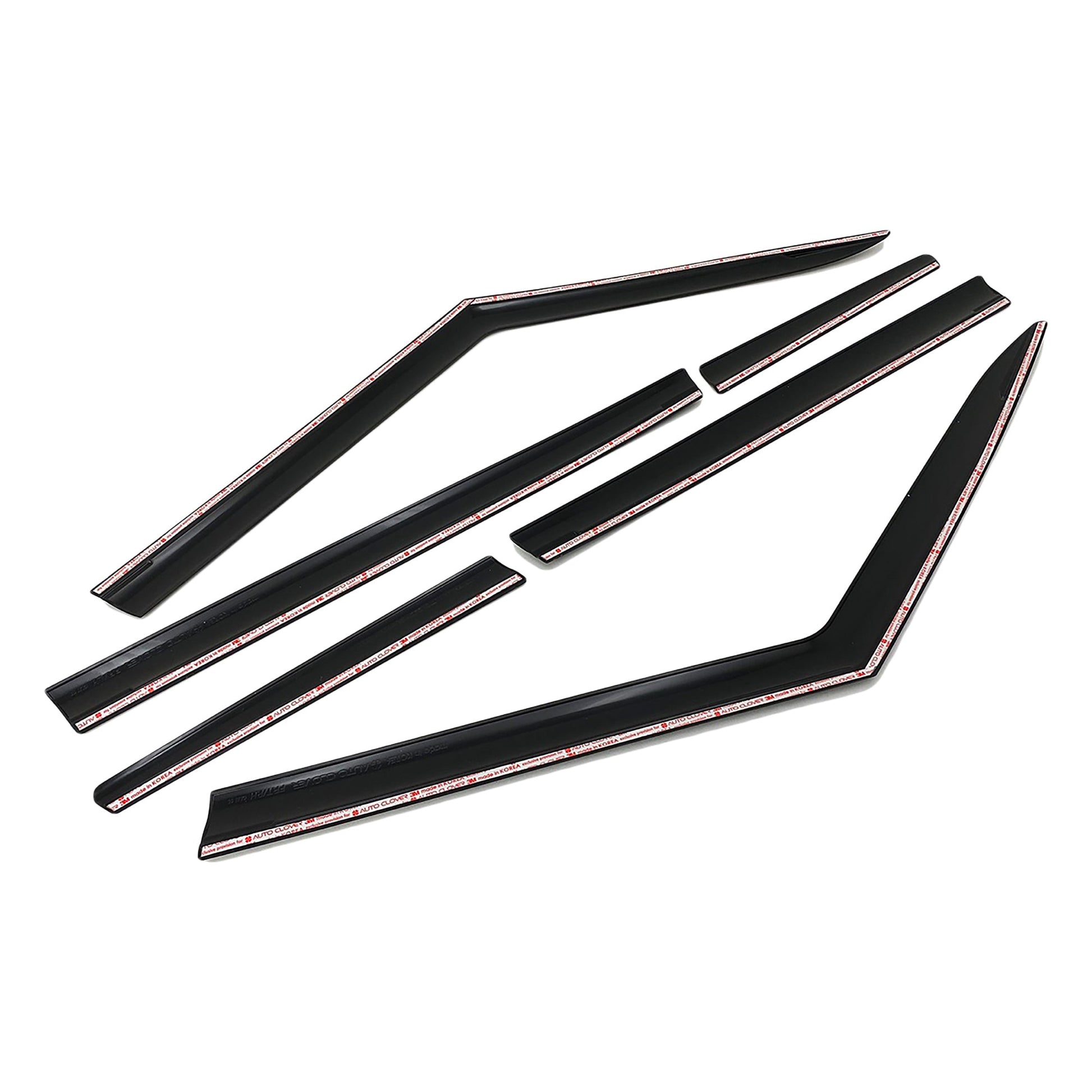 B2870 - Rain Guards for Mini Clubman 2017-2022 (6PCs) Black Tape-On Style - northernprimesupply