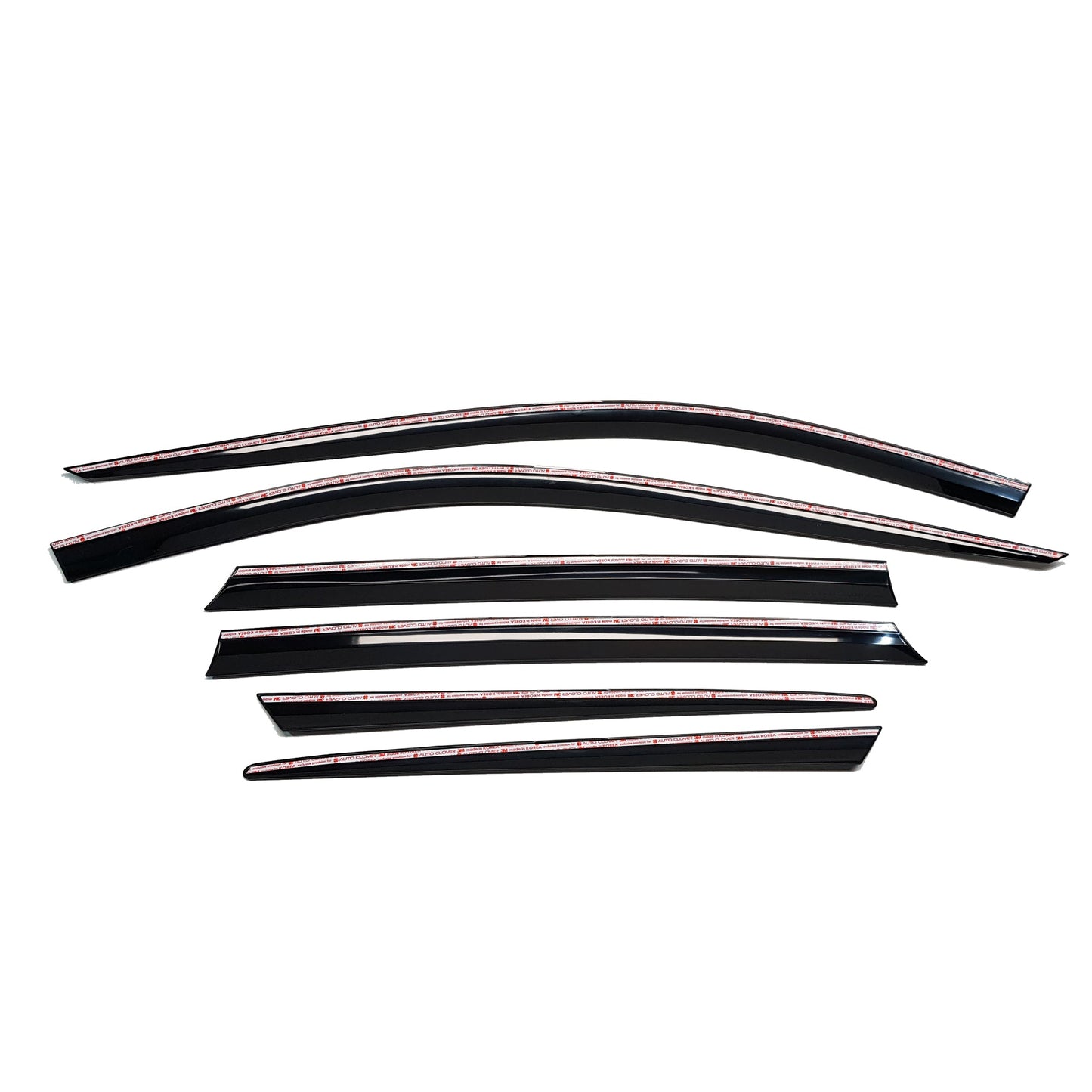 B2890 - Rain Guards for Genesis GV80 2021-2022 (6PCs) Black Tape-On Style - northernprimesupply