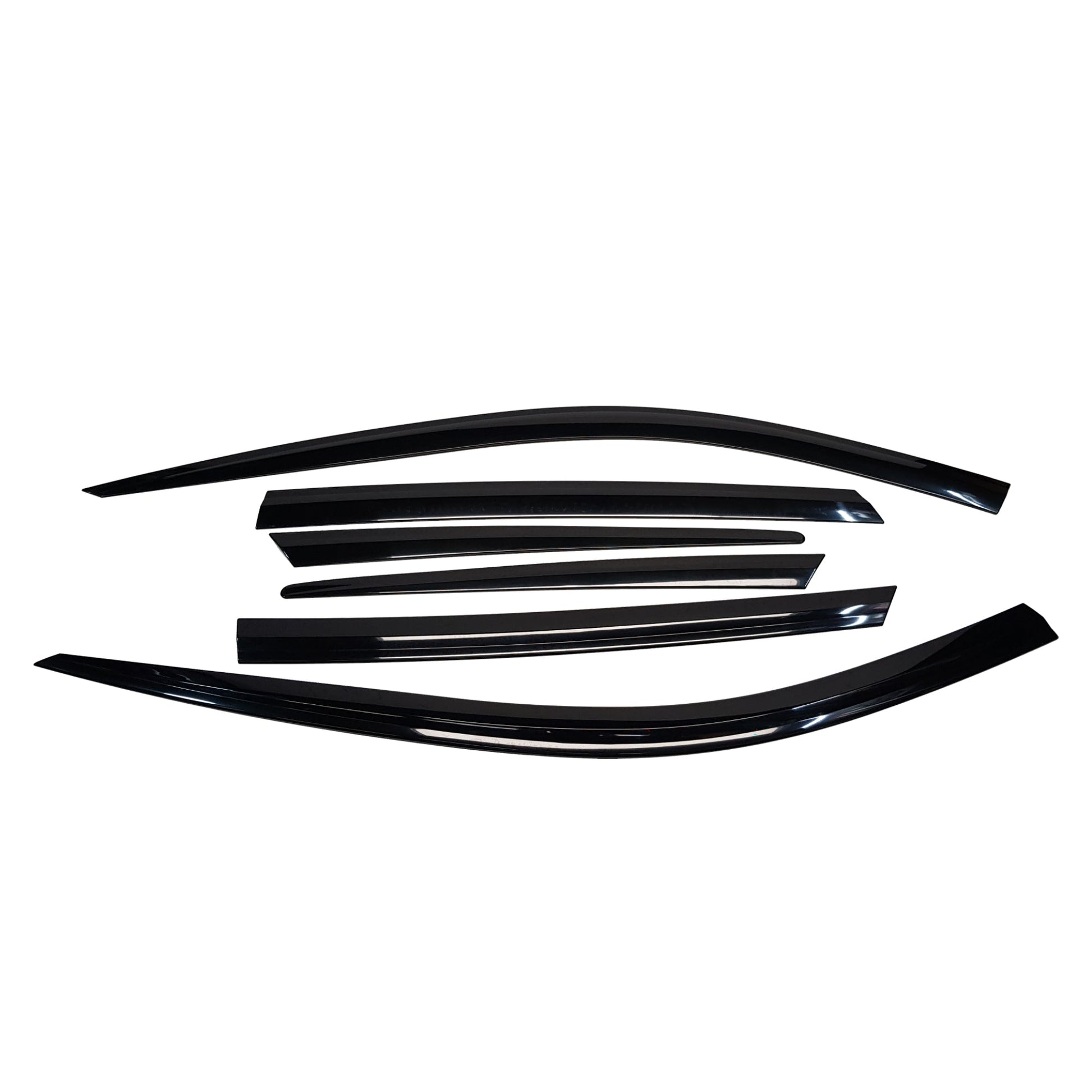 B2890 - Rain Guards for Genesis GV80 2021-2022 (6PCs) Black Tape-On Style - northernprimesupply