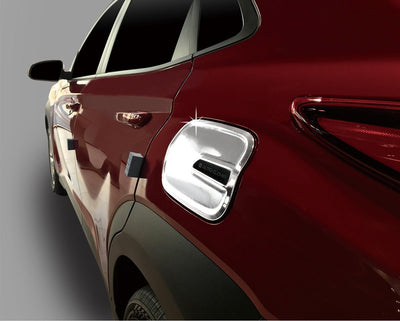 B3770 - Fuel Gas Door Decoration Cover Trim for Hyundai Kona 2018-2022 (1PC) Chrome Finish Tape-On Style - northernprimesupply