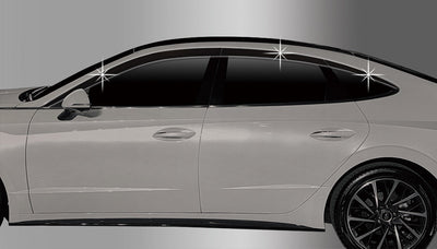 B3880 - Autoclover Rain Guards for Hyundai Sonata 2020-2022 (6PCs) Smoke Tinted Tape-On Style - northernprimesupply