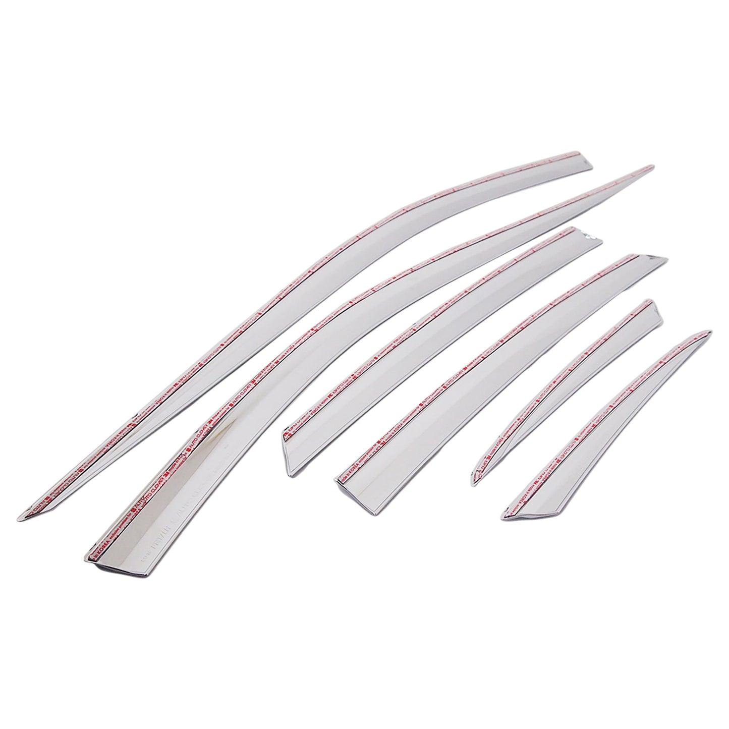 B3900 - Rain Guards for Hyundai Sonata 2020-2022 (6PCs) Chrome Finish Tape-On Style - northernprimesupply