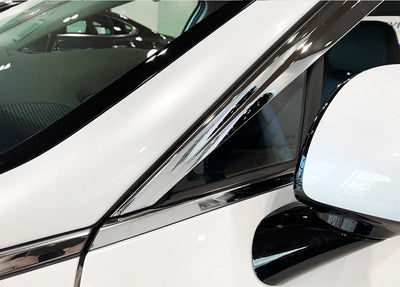 B3900 - Rain Guards for Hyundai Sonata 2020-2022 (6PCs) Chrome Finish Tape-On Style - northernprimesupply