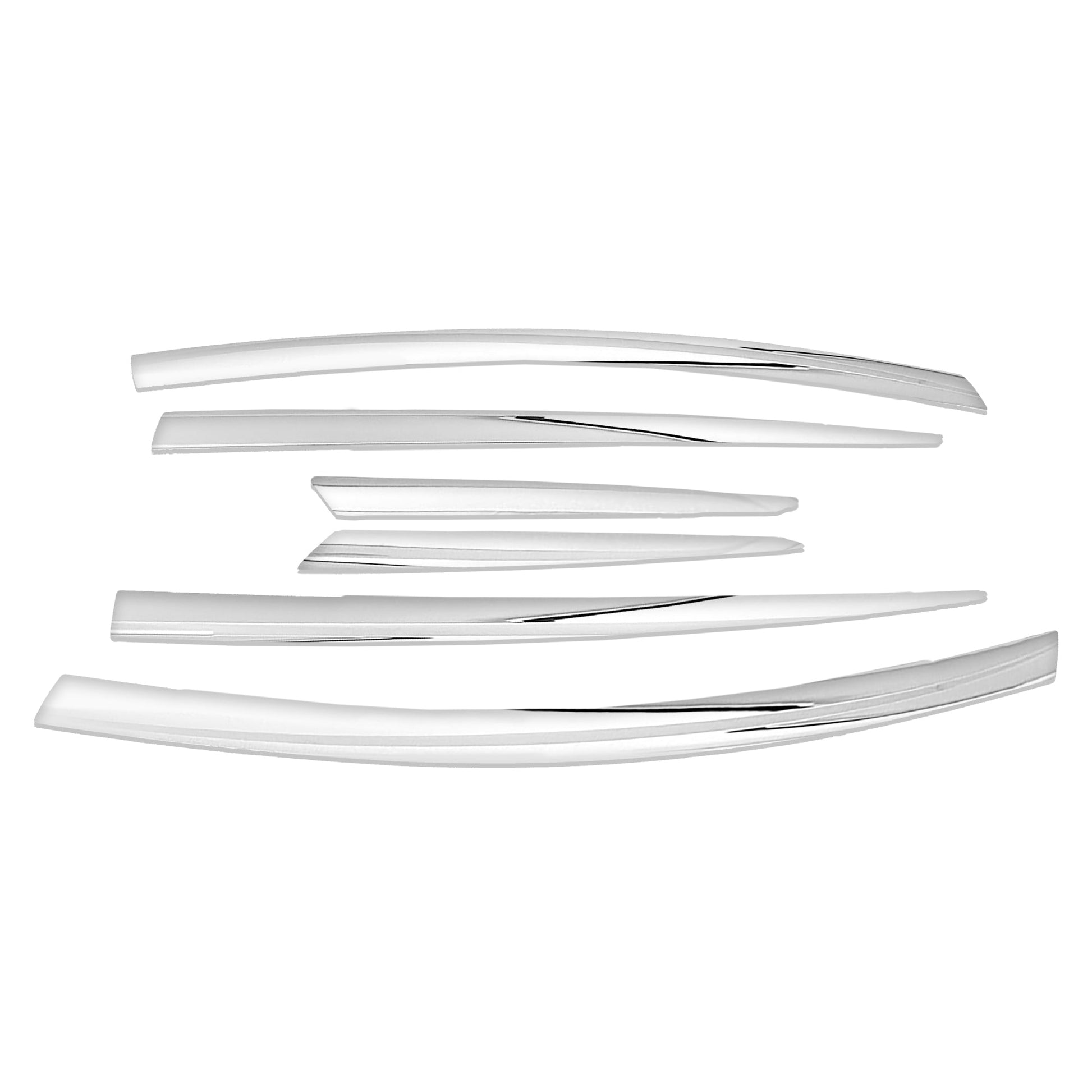 B3950 - Rain Guards for Buick GL8 2017-2021 (6PCs) Chrome Finish Tape-On Style - northernprimesupply