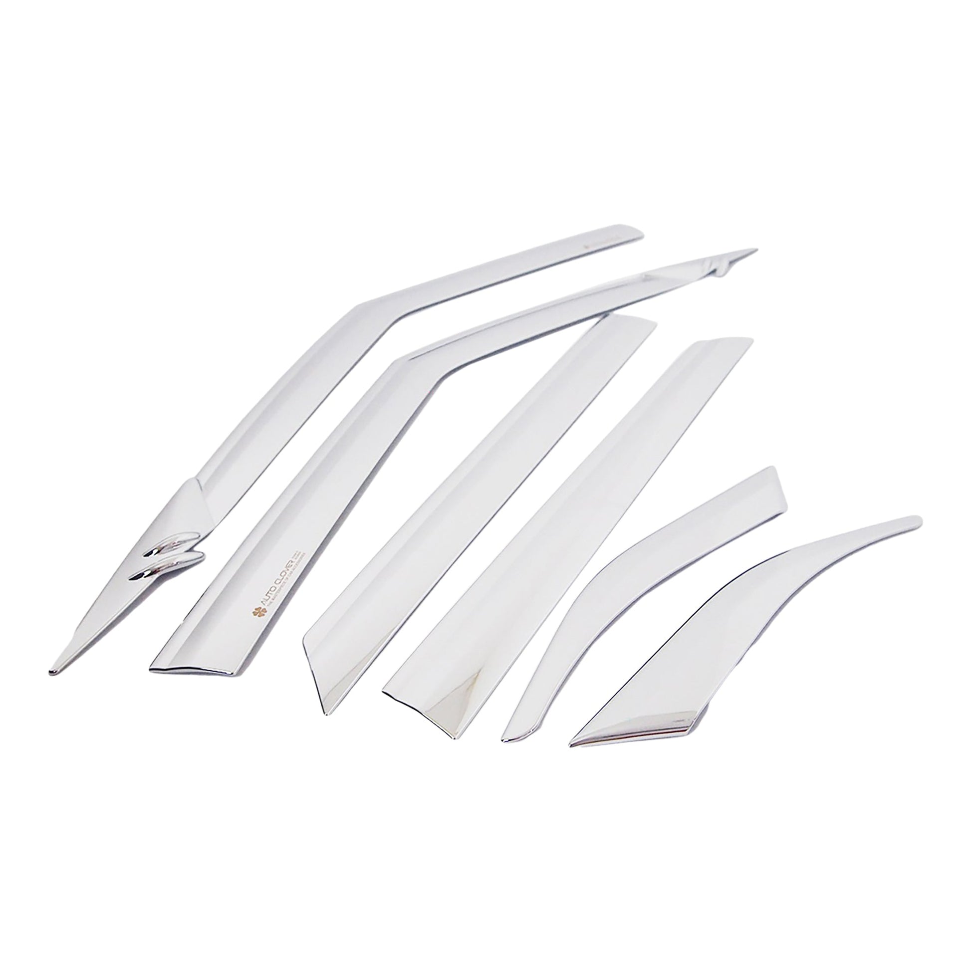 B3980 - Rain Guards for Hyundai Venue 2020-2022 (6PCs) Chrome Finish Tape-On Style - northernprimesupply