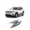 B4730 - Rain Guards for Jeep Compass 2018-2022 (6PCs) Smoke Tinted Tape-On Style - northernprimesupply