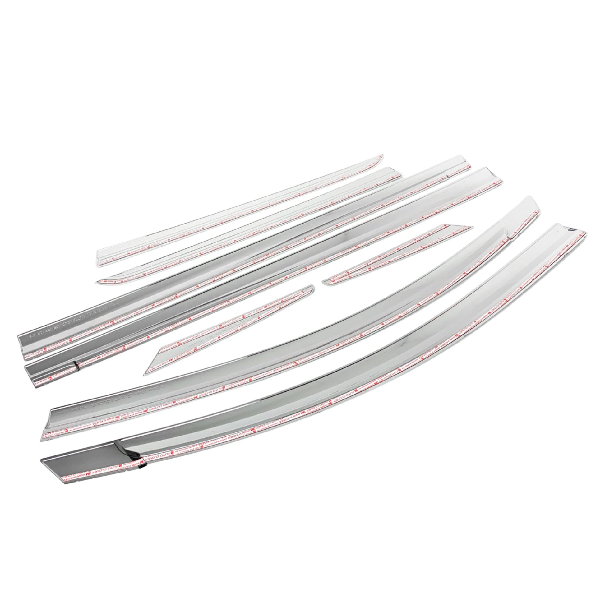 B4870 - Rain Guards for Toyota Sienna 2011-2020 (8PCs) Chrome Finish Tape-On Style - northernprimesupply