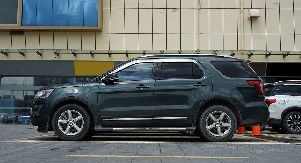 B5480 - Rain Guards for Ford Explorer 2011-2019 (4PCs) Chrome Finish Tape-On Style - northernprimesupply