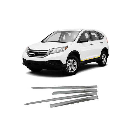 B7620 - Autoclover Body Side Molding Cover Trim for Honda CR-V 2012-2016 (4PCs) Chrome Finish Tape-On Style - northernprimesupply