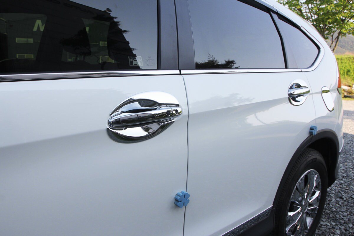 B8360 - Autoclover Exterior Door Handle Cover Trim for Honda CR-V 2012-2016 (9PCs) Chrome Finish Tape-On Style - northernprimesupply